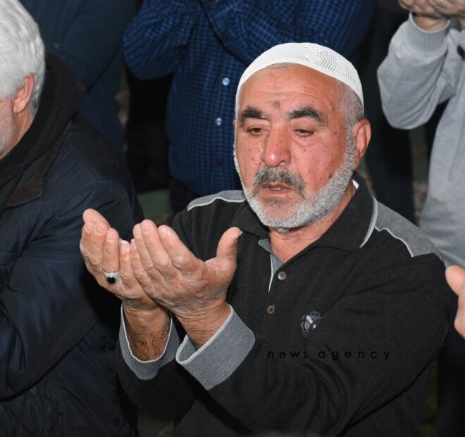 Festive prayer performed at Teze Pir mosque  Azerbaijan Baku april  10 2024
